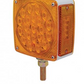 UNITED PACIFIC - 38709 : 45 LED Single Stud Double Face Turn Signal Light - Amber LED/Amber Lens