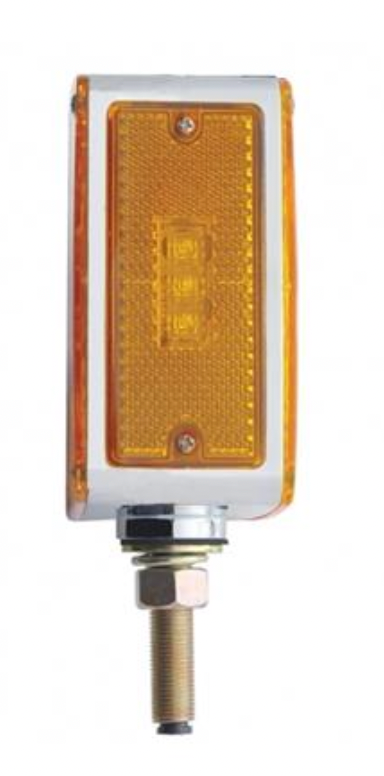 UNITED PACIFIC - 38709 : 45 LED Single Stud Double Face Turn Signal Light - Amber LED/Amber Lens