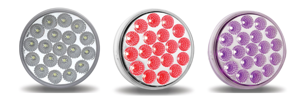 TRUX-TLED-4XRP : 4" Dual Revolution Red/Purple LED