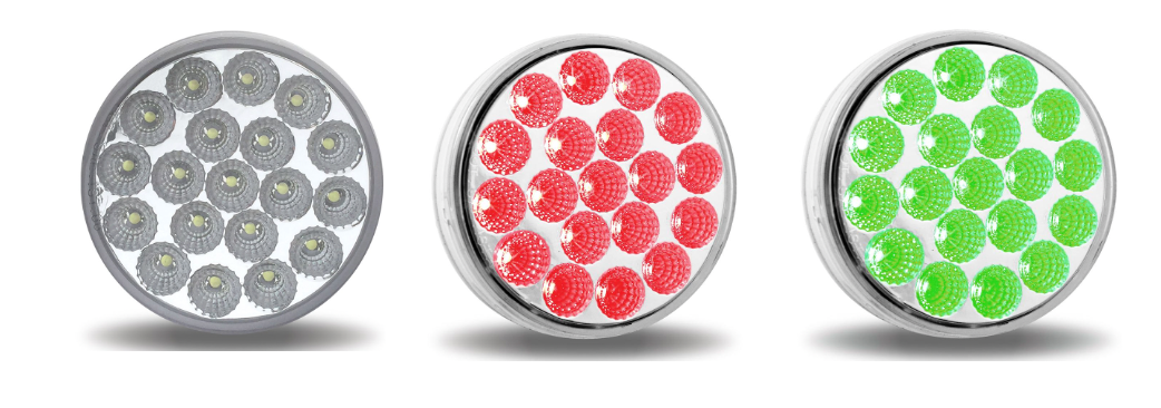 TRUX-TLED-4XRG : 4" Dual Revolution Red/Green LED