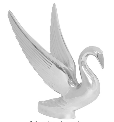 UP-72001 : Die Cast Swan Hood Ornament - Chrome