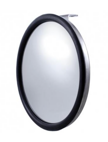 UP-60035 : 8-1/2" Stainless Steel Convex Mirror With Offset Mounting Stud