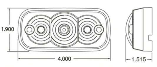 ASL - 4200 - Amber Lens / Amber LED Marker Clearance Lamp - 24 Volt