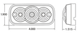 ASL - 4200 - Amber Lens / Amber LED Marker Clearance Lamp