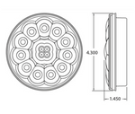 ASL - 4000 - 4" Designer Series - Red Lens / Amber Led