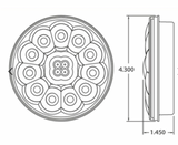 ASL - 4000 - 4" Designer Series - Purple Lens / Red Led