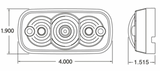 ASL - 4200 - Green Lens / Amber LED Marker Clearance Lamp