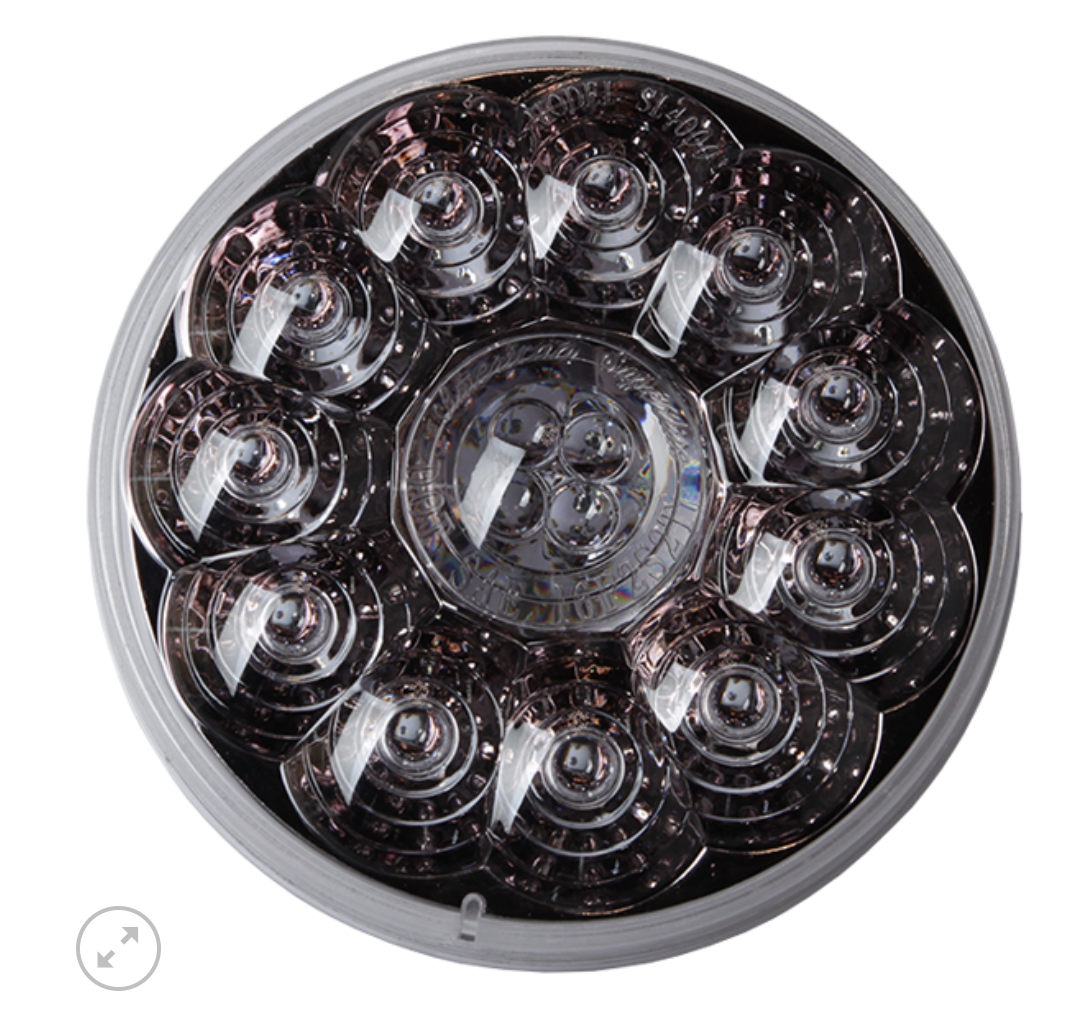 ASL - 40400DBR - 4000 - 4" Designer Series - Black Lens / Red Led