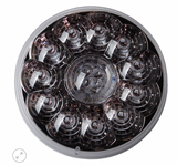 ASL - 40400DBR - 4000 - 4" Designer Series - Black Lens / Red Led