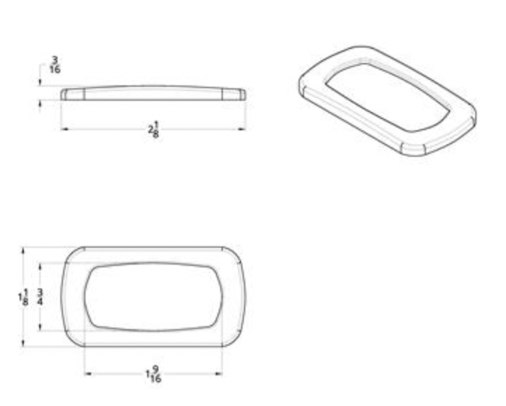 UNITED PACIFIC - 41851 : Chrome Mack Rocker Switch Trim (Card of 2)