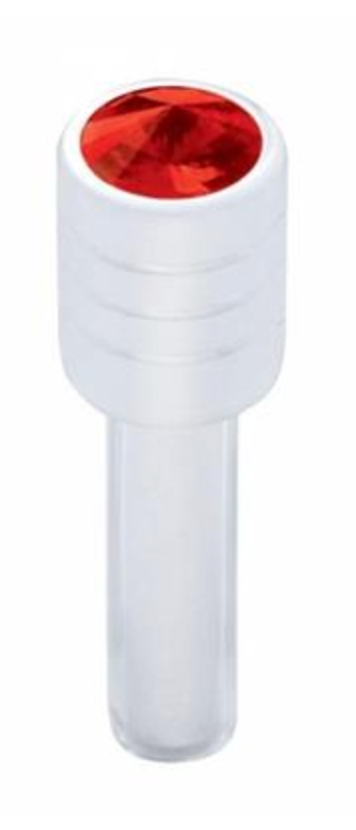 UP-40205 : Chrome Door Lock Knob With 7/16" Red Crystal (2pc/set)