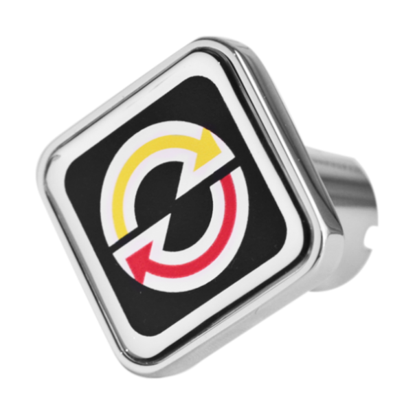 CUSTOM KNOBS-DET-S-6090 : Detroit Logo Square Knob (190)