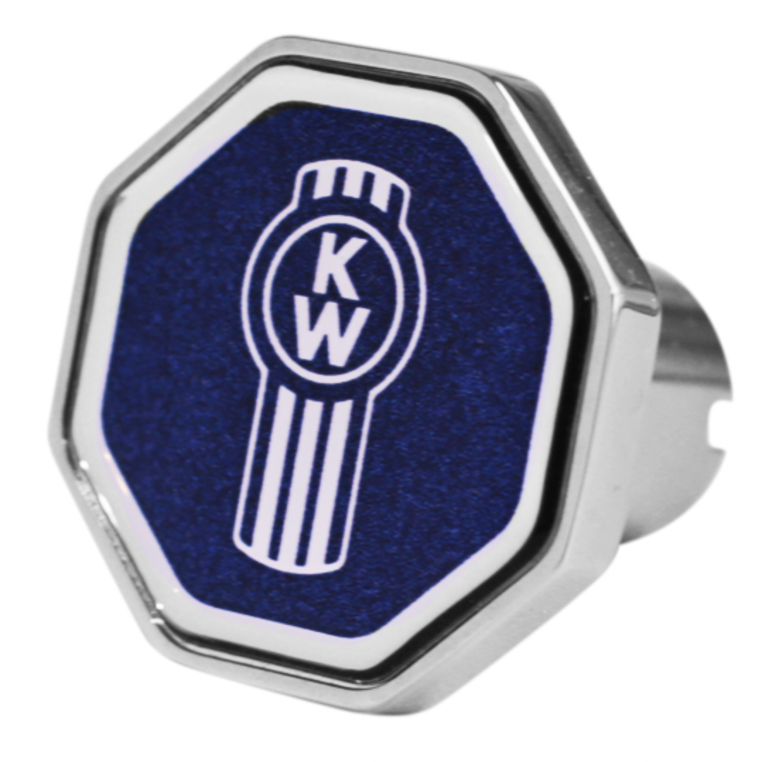 CUSTOM KNOBS-KW1-O-7747 : Kenworth Logo Octagon Knob Blue 647