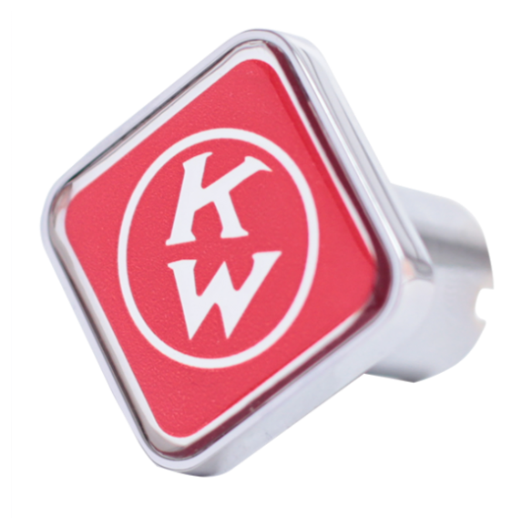 CK-KWOC-S-6340: Kenworth Old Logo Square Knob Red 440