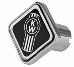 CK-KW1-S-5778 : Kenworth Logo Square Knob Metallic Black 195