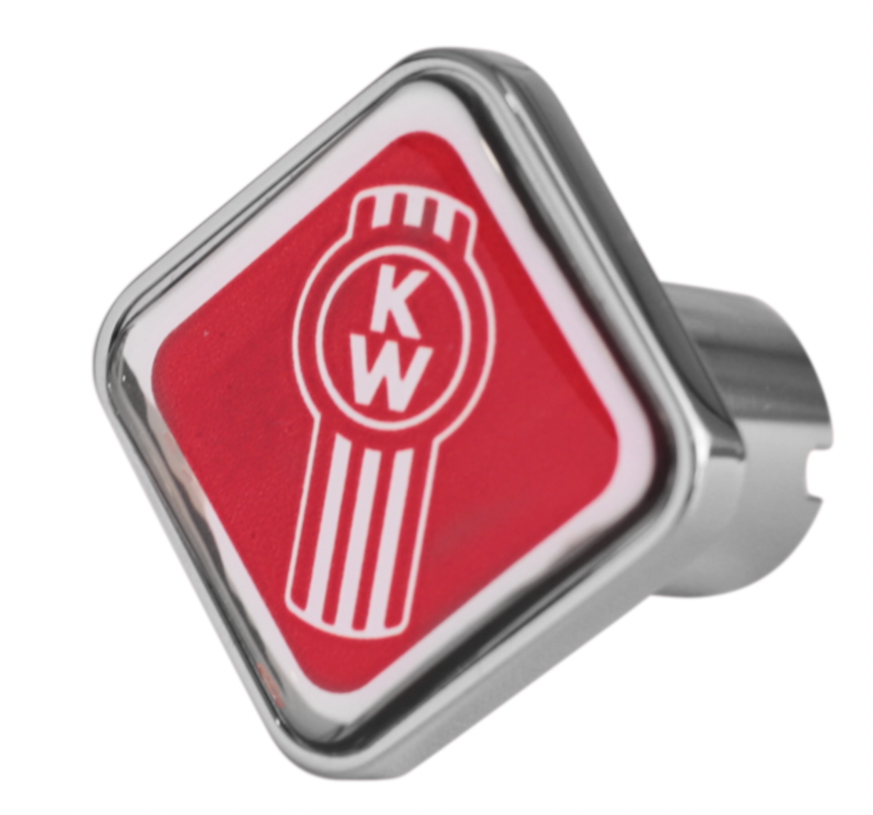 CUSTOM KNOBS-KW1-S-6340 : KENWORTH LOGO OCTAGON KNOB RED 440