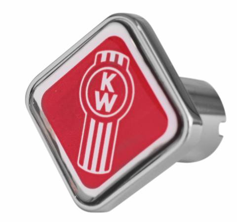 CK-KW1-S-6340 : KENWORTH LOGO OCTAGON KNOB RED 440