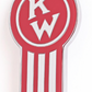 CK-EMKWO-6340 : Kenworth Old Style Badge Emblem Chrome / Red (450)
