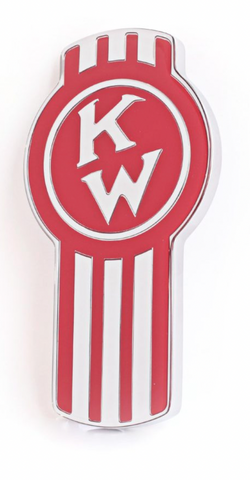 CK-EMKWO-6340 : Kenworth Old Style Emblem Chrome / Red (450)