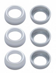 UP-40892 : Chrome Plastic Toggle Switch Nut Cover For Peterbilt (Card Of 6)