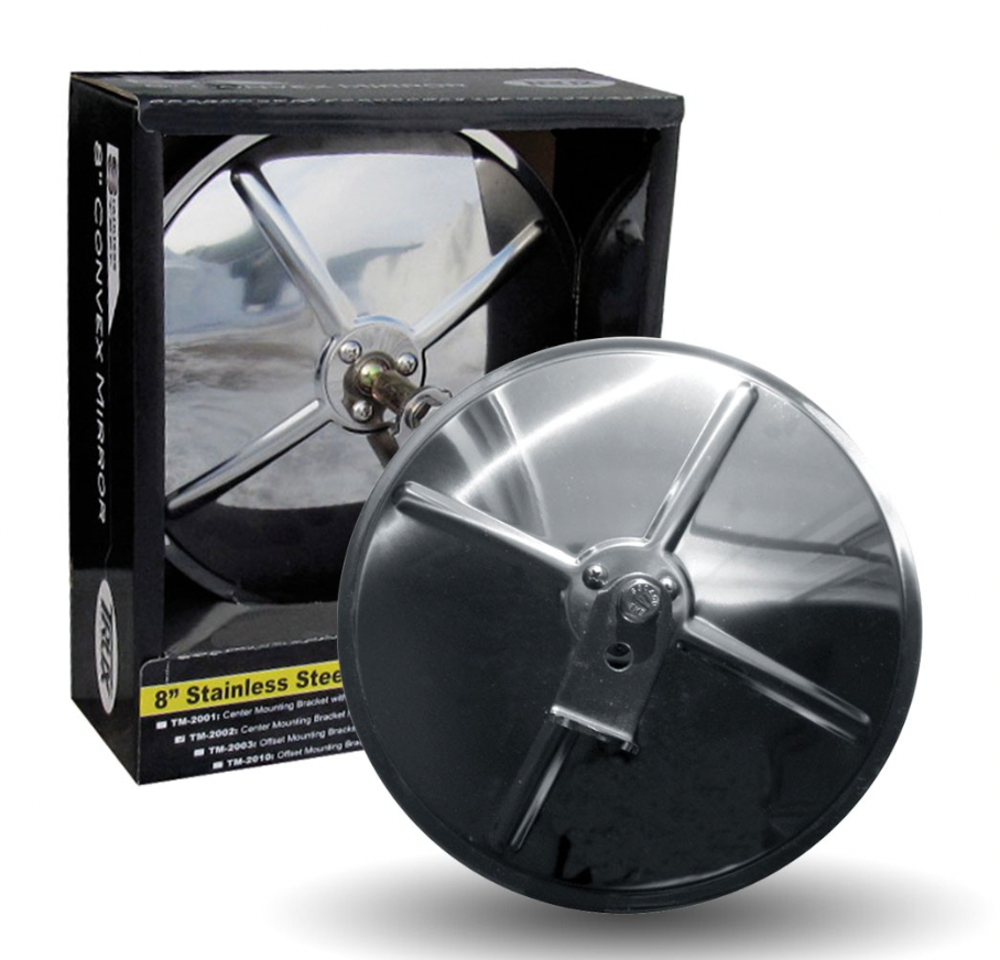 TX-TM-2002: 8" Convex Mirror With Center Mounting Bracket