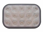 UP-38748 : 15 LED Rectangular Turn Signal Light - Amber LED/Clear Lens