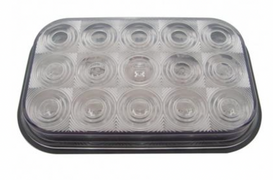 UNITED PACIFIC - 38748 : 15 LED Rectangular Turn Signal Light - Amber LED/Clear Lens
