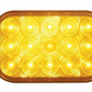 UNITED PACIFIC - 38746 :15 LED Rectangular Turn Signal Light - Amber LED/Amber Lens