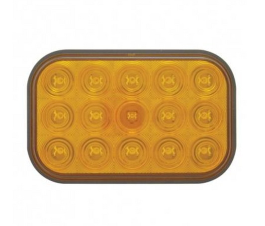 UNITED PACIFIC - 38746 :15 LED Rectangular Turn Signal Light - Amber LED/Amber Lens