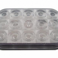 UNITED PACIFIC - 38749 : 15 LED Rectangular Light (Stop, Turn & Tail) - Red LED/Clear Lens