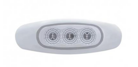 UP-39481B : 3 LED Reflector Light (Clearance/Marker) - Amber LED/Clear Lens (Bulk)