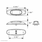 UP - 39481B: Amber LED/Clear Lens 3 LED Reflector Light (Clearance/Marker)