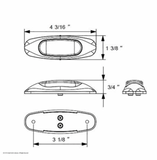 UP-39481B : 3 LED Reflector Light (Clearance/Marker) - Amber LED/Clear Lens (Bulk)