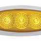 UNITED PACIFIC - 39479 : 3 LED Reflector Light (Clearance/Marker) - Amber LED/Amber Lens