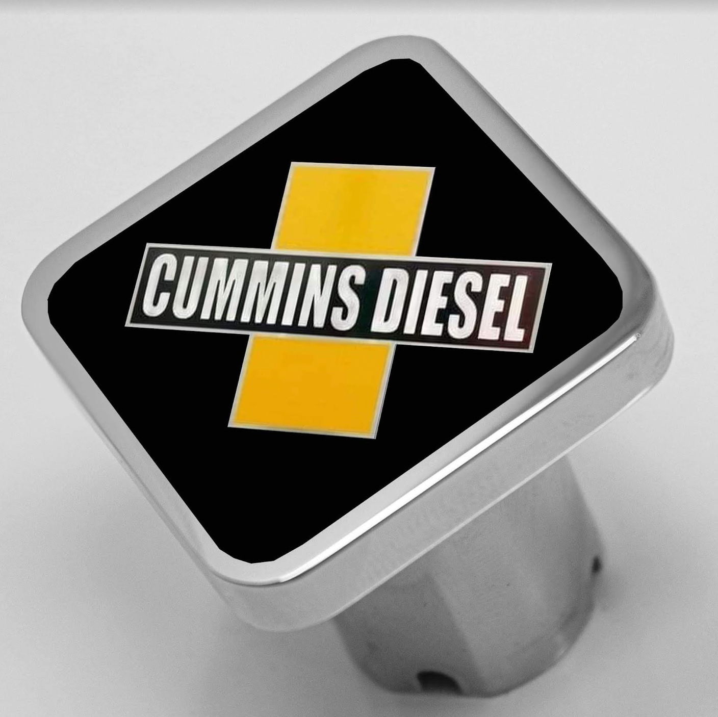CK-CMNDSL-BL-S : Black Cummins Diesel Square Knob