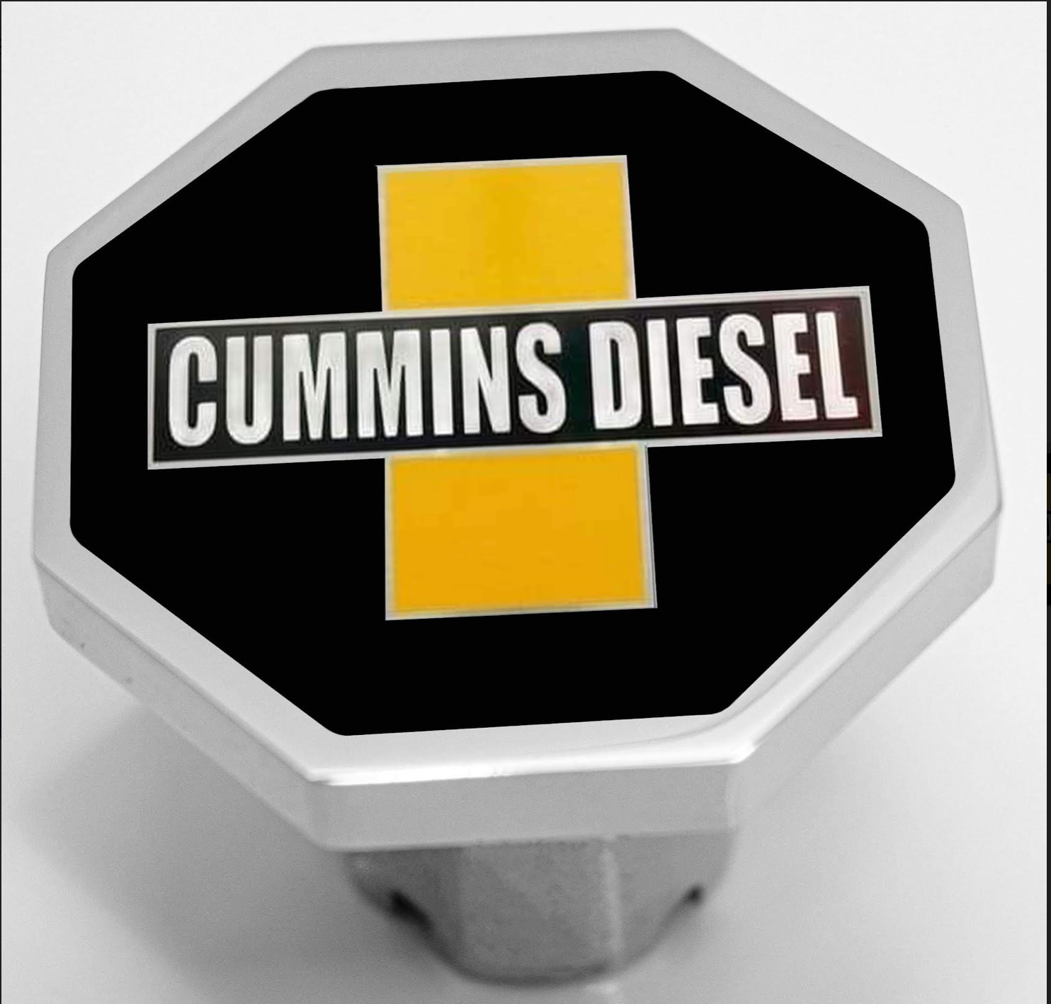 CK-CMNDSL-BL-O : Black Cummins Diesel Octagon Knob