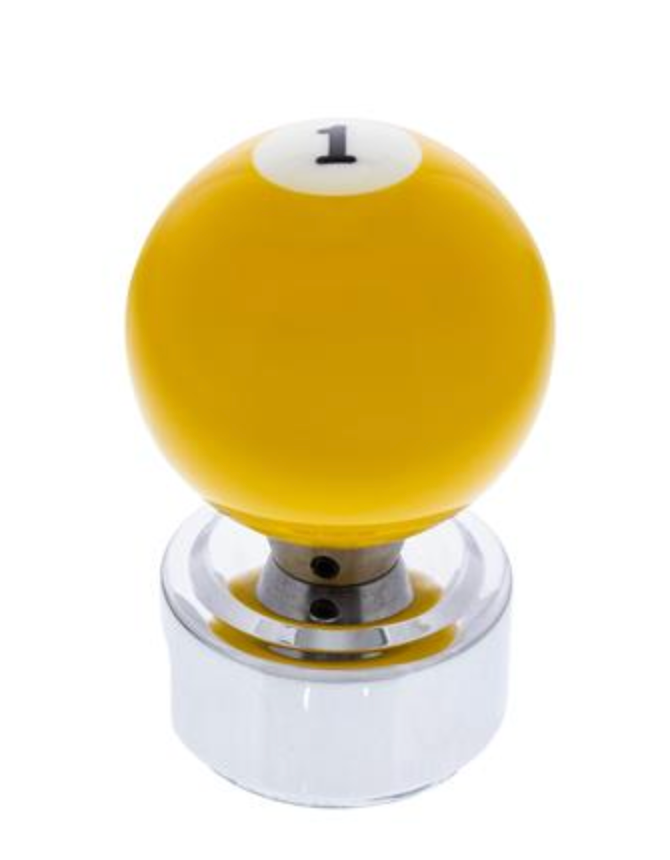 UNITED PACIFIC - 70687 : Number 1 Pool Ball Gearshift Knob For 13/15/18 Speed Eaton Style Shifters