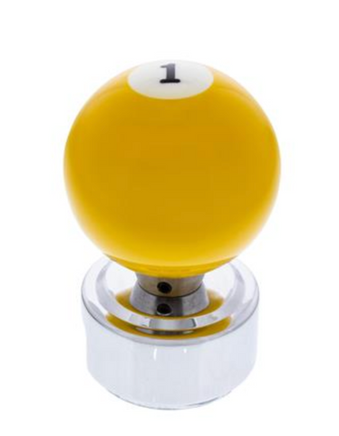 UP-70687 : Number 1 Pool Ball Gearshift Knob For 13/15/18 Speed Eaton Style Shifters