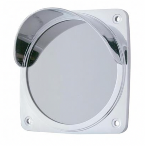 UP-34088 : Square Chrome Mirror Bezel w/ Visor