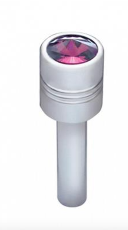 UNITED PACIFIC - 70213 : Chrome Door Lock Knob With 9/16" Purple Diamond (2 Pack)