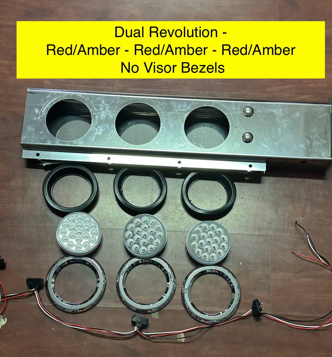 RTB - DUAL REVOLUTION LED - SPRING LOADED 304 STAINLESS REAR TAIL BARS