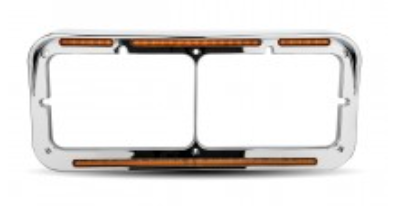 TRUX-TU-1029A : UNIVERSAL FLATLINE AMBER MARKER LED HEADLIGHT BEZEL