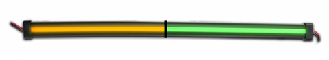 TX-TLED-GL48CXAG : 48" AMBER TO GREEN AUXILIARY DUAL CENTER GLOW STRIP LED LIGHT - 240 DIODES