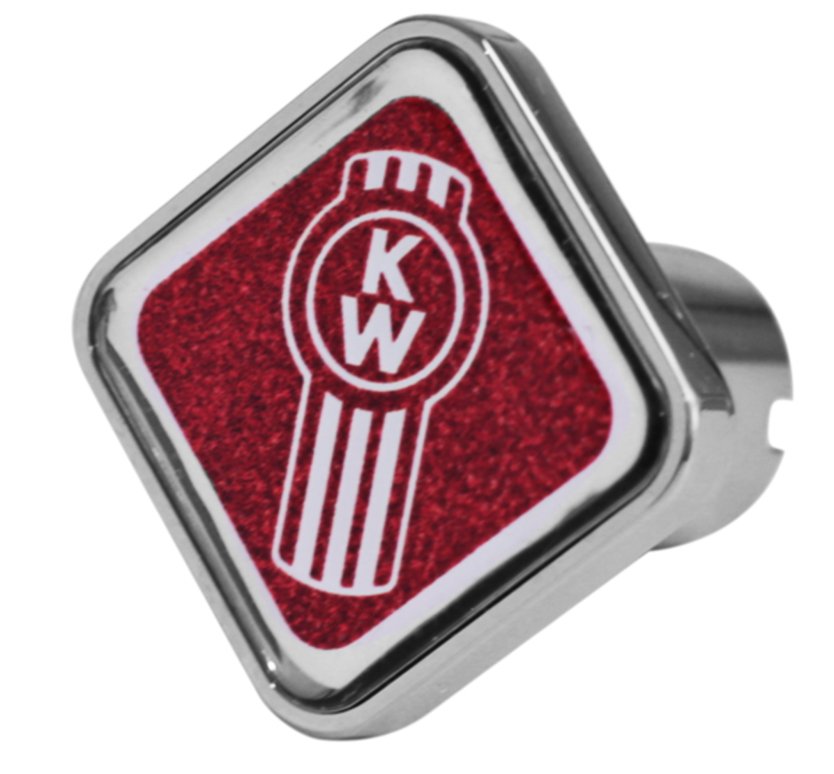 CK-KW1-S-5781 : Kenworth Logo Square Knob Metallic Red 481