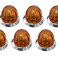RW - MINI WATERMELON HERO LED LIGHT - AMBER LIGHT / AMBER LENS, 8 PACK