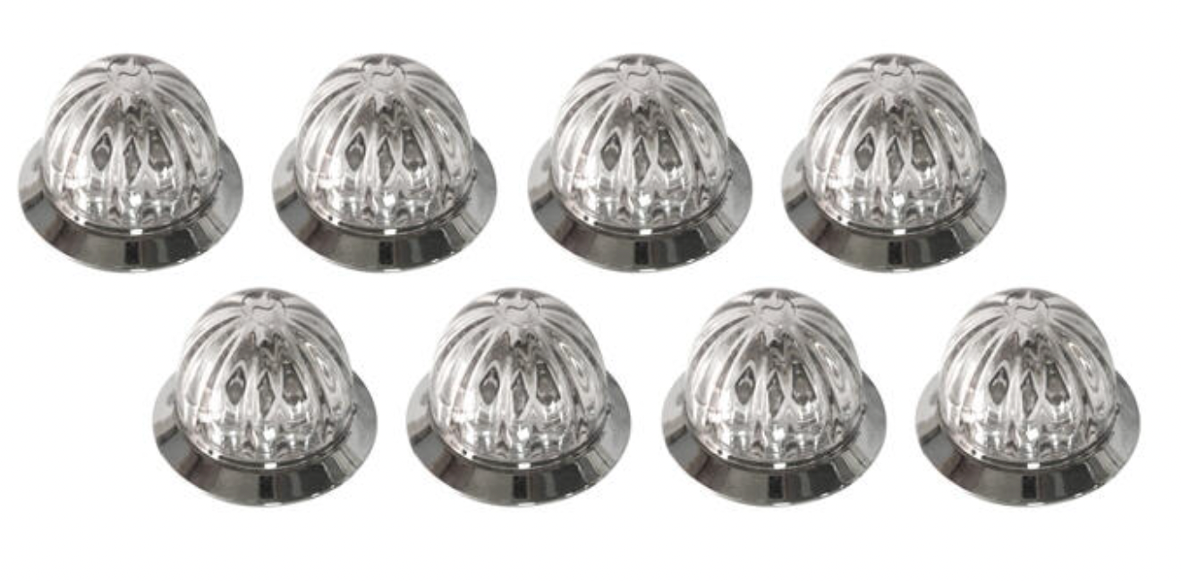 RW - HERORCWMMINI-8 : MINI WATERMELON HERO LED LIGHT - RED LIGHT / CLEAR LENS, 8 PACK
