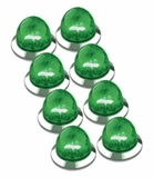 RW - HEROGCWMMINI-8 : MINI WATERMELON HERO LED LIGHT - GREEN LIGHT / CLEAR LENS, 8 PACK