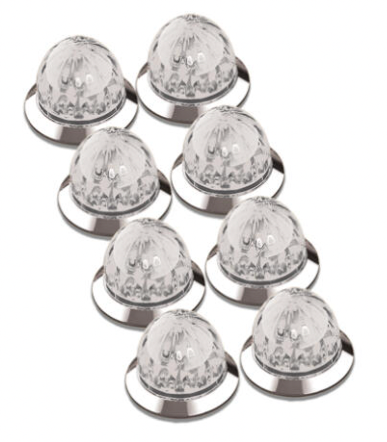 RW - HEROWCWMMINI-8 : MINI WATERMELON HERO LED LIGHT - WHITE LIGHT / CLEAR LENS, 8 PACK