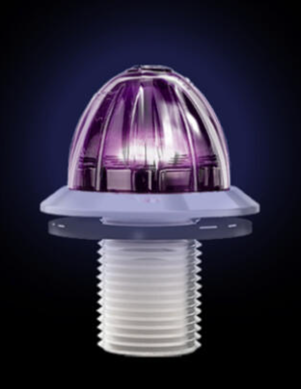 RW - HEROPCWMMINI-8 : MINI WATERMELON HERO LED LIGHT - PURPLE LIGHT / CLEAR LENS, 8 PACK