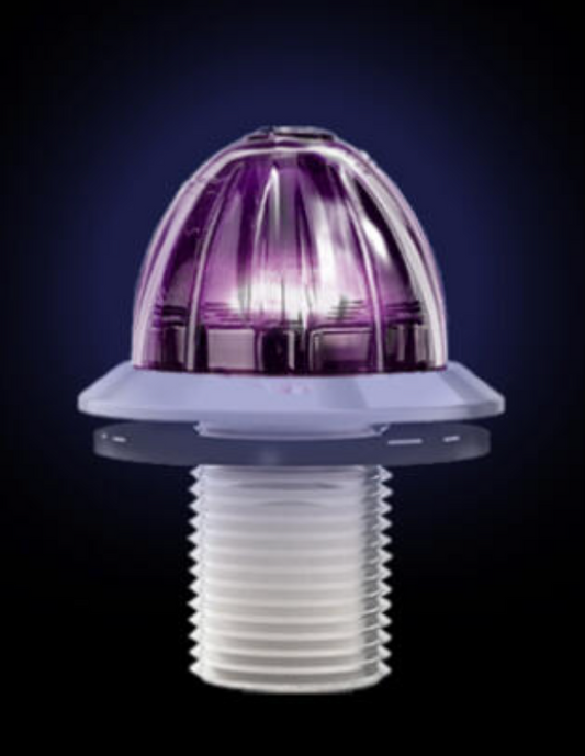 RW - HEROPCWMMINI-8 : MINI WATERMELON HERO LED LIGHT - PURPLE LIGHT / CLEAR LENS, 8 PACK
